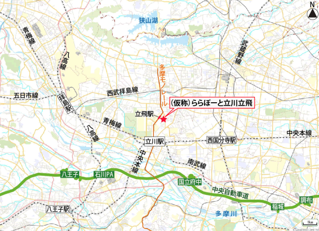 「(仮称)ららぽーと立川立飛」 広域図
