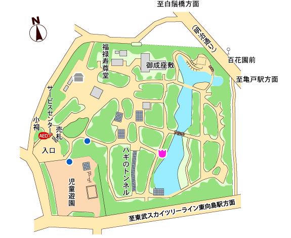 向島百花園 園内マップ