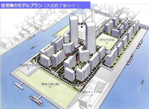 住宅棟のモデルプラン(大会終了後イメージ)
