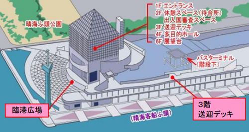 晴海客船ターミナル3階送迎デッキ