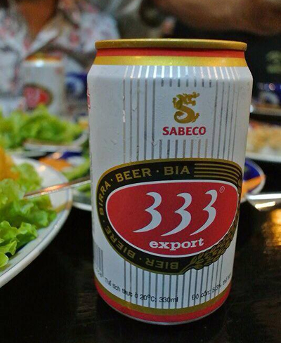 ベトナムビール「333(バーバーバー)」