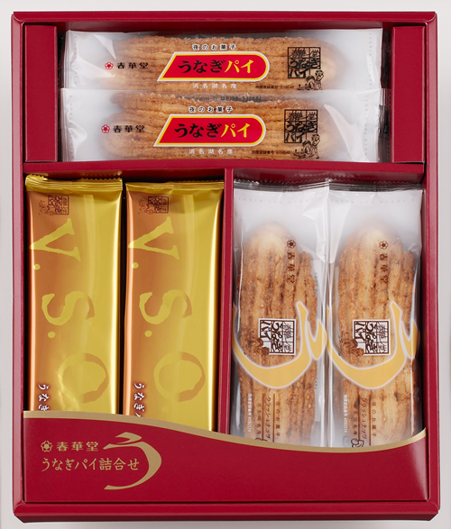 東京初登場「うなぎパイ詰合せ」 「15本入り・24本入り」には、うなぎパイのスタンダード、ナッツ入り、V.S.O.P.の3種を「50本入り」には、さらにミニパイを詰合せ