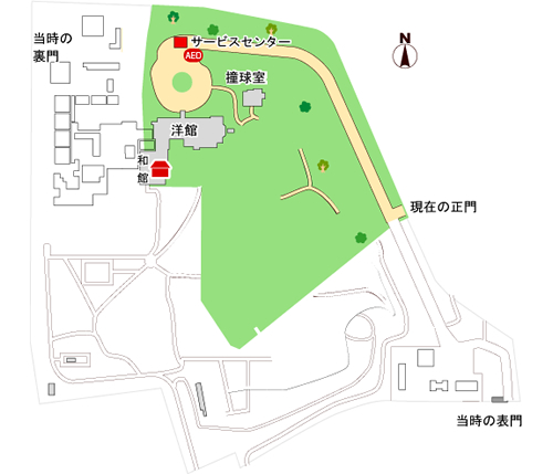 旧岩崎邸庭園マップ