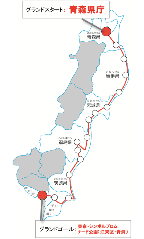 1000キロメートル縦断リレー2015