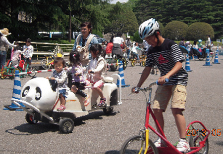 おもしろい自転車がいっぱいの「おもしろ自転車コーナー」