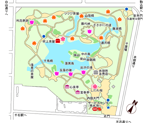 六義園 園内マップ