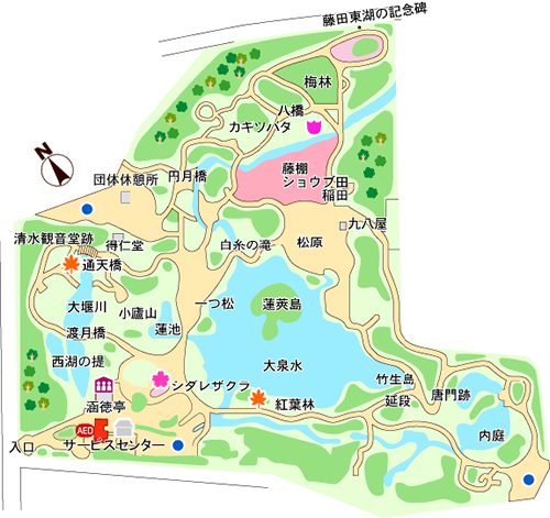 小石川後楽園 庭園マップ
