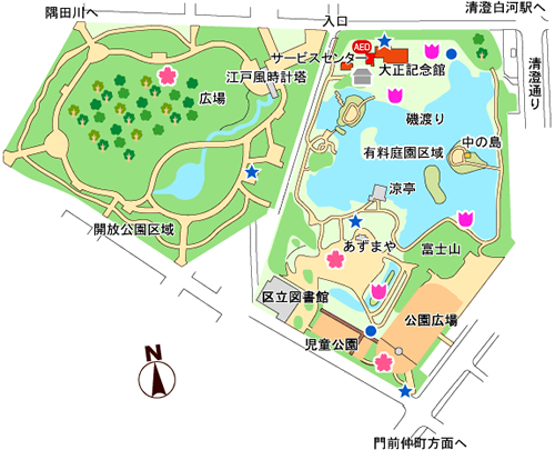 清澄庭園 園内マップ