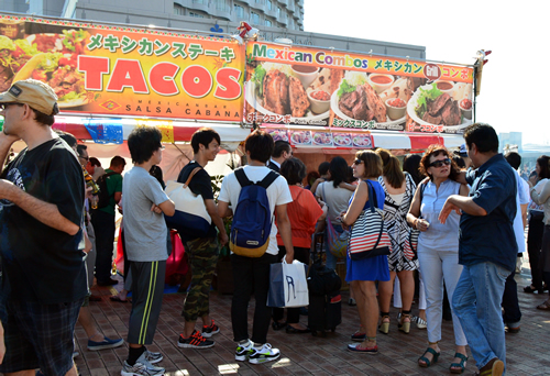 タコスやトルティーヤなどメキシコ料理ブース