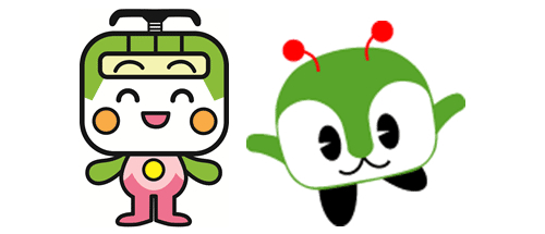 都電荒川線マスコットキャラクターの「とあらん」と都バスマスコットキャラクターの「みんくる」も登場