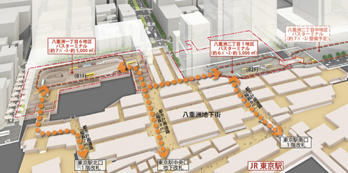 JR東京駅前に成田・羽田空港直行の「巨大地下バスターミナル」が誕生 - 2020年五輪前の開業をめざす