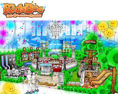 親子3世代で楽しめる本格ビュッフェと大型遊具が複合したエンタテインメントダイニング「キッズビー」