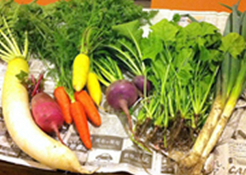 葉付き大根・赤大根などなど秋野菜の産直市も