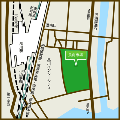 アクセスはJR・京浜急行 品川駅港南口(東口)下車徒歩5分